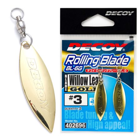 Decoy BL-6G Rolling Blade - #3,5 Willow Leaf Gold - villantó penge forgókapoccsal