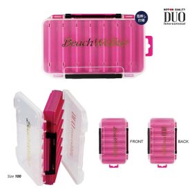 DUO Fishing Lure Box Reversible Lure Case BEACH WALKER 100 Pink/Transparent/Gold  Logo