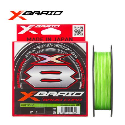 YGK X-Braid Braid Cord X8 PE#0.8 (0.148 mm) 16 lb (7,2 kg) 150 m Chartreuse