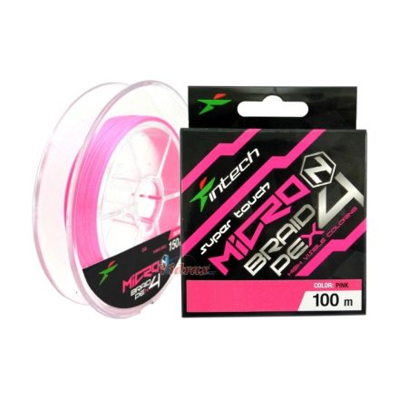 Intech MicroN X4 PE #0.15 (0,064 mm) 4,4 Lb (2,0 kg) 100 m Pink