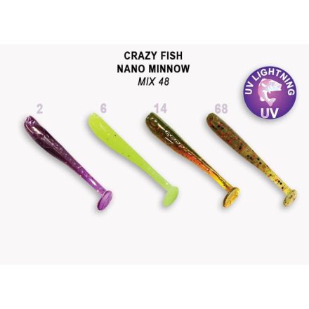 Crazy Fish Nano minnow 40-M48-6 gumihal