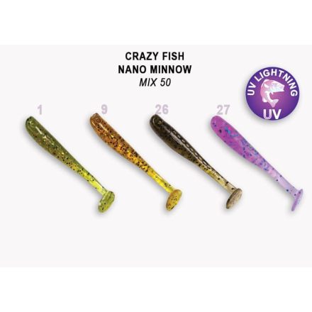 Crazy Fish Nano minnow 40-M50-6 gumihal