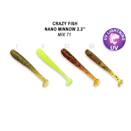 Crazy Fish Nano Minnow 55-M71-6 gumihal