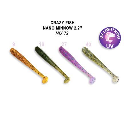 Crazy Fish Nano Minnow 55-M72-6 gumihal