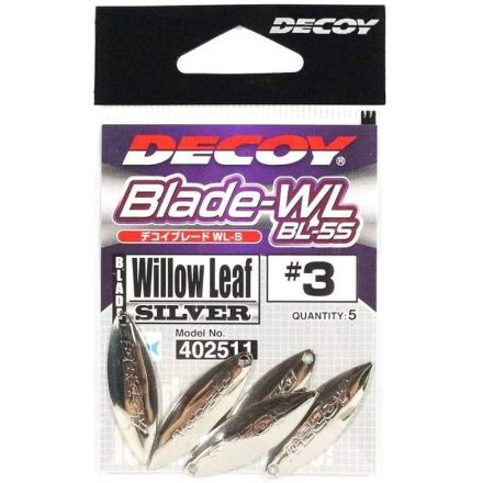 Decoy BL-5S Blade WL #2 Willow Leaf Silver - villantó penge