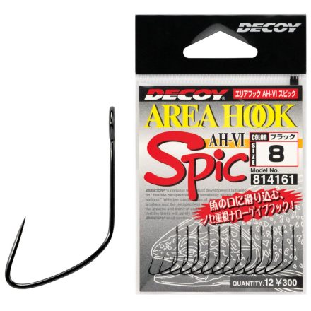 DECOY AREA HOOK TYPE-VI AH-6 SPIC #10 barbless (szakáll nélküli) horog