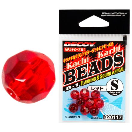 DECOY B-1 KACHI BEADS S #RED ütköző gyöngy