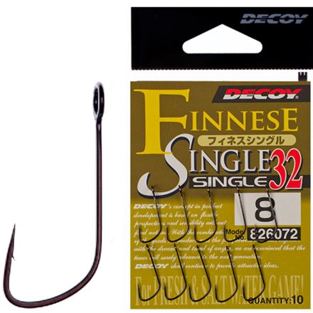 DECOY Single-32 FINESSE SINGLE #12 nagyfülű horog