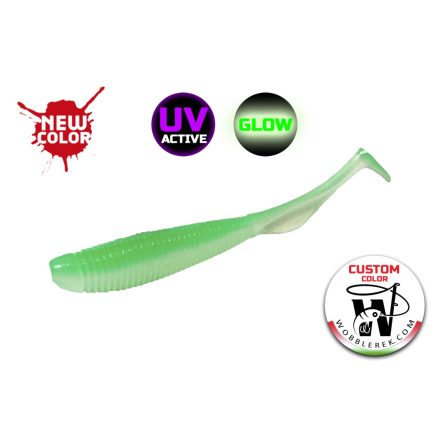 Molix RA Shad 3.8" / #625 - UV Tournament Mint Green Glow gumihal