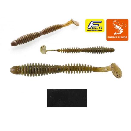 TIEMCO LOCOISM FLEXY SHAD 3" 7.6cm #000 Solid Black