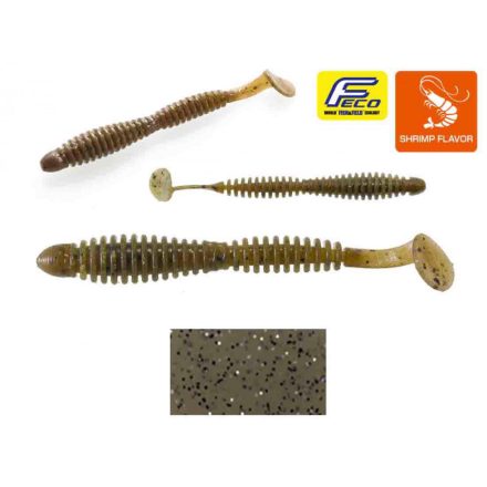 TIEMCO LOCOISM FLEXY SHAD 3" 7.6cm #160 Smoke/BK&SLF