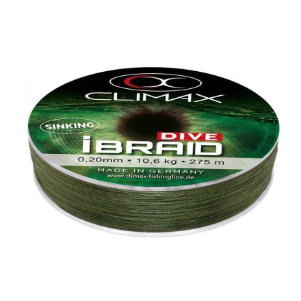 CLIMAX iBRAID DIVE SINKING OLIVE GREEN 135m 0.12mm 5.0kg