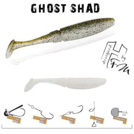 GHOST SHAD 10cm WHITE/SILVER