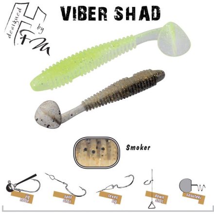 VIBER SHAD 3.8" 9.7cm SMOKER