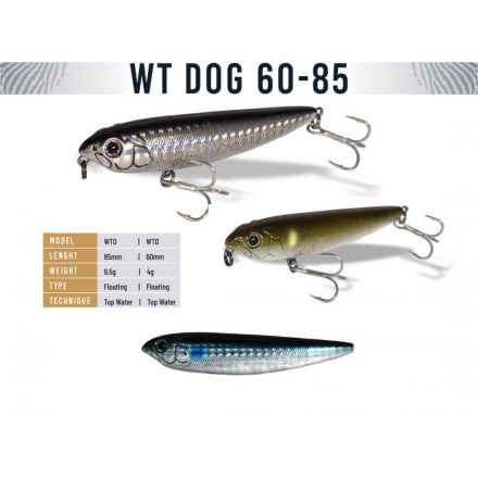 WT-DOG 85 8.5cm 9.5gr Blue Fish