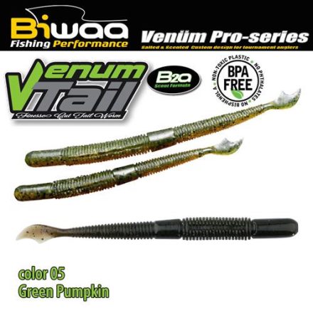 BIWAA VENUM TAIL 4" 10cm 05 Green Pumpkin