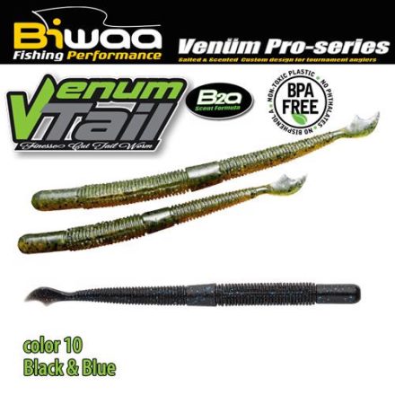 BIWAA VENUM TAIL 4" 10cm 10 Black & Blue