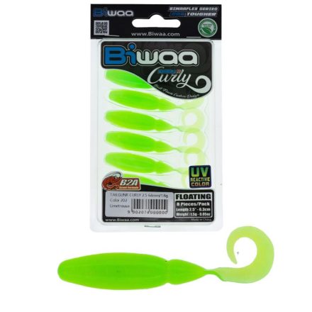 BIWAA TAILGUNR CURLY 2.5" 6.3cm 202 Limetreuse