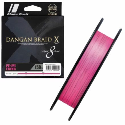 MAJOR CRAFT DANGAN BRAID X 8X EGING 150m #0.8 16lb Pink