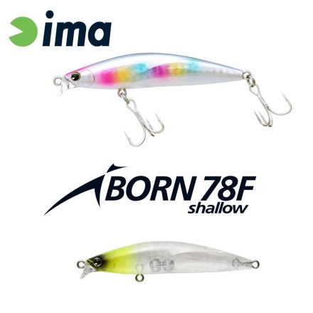 IMA IBORN 78F SHALLOW 78mm 8.5gr 004 Chart Head Clear