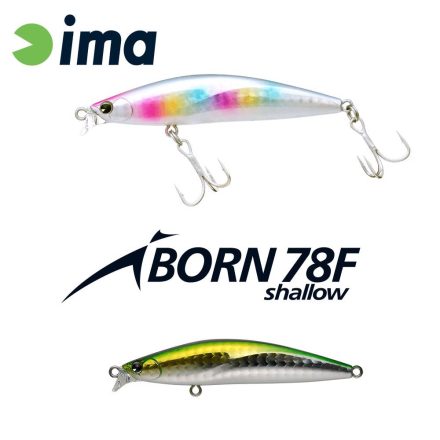 IMA IBORN 78F SHALLOW 78mm 8.5gr 009 Green Back Shiner