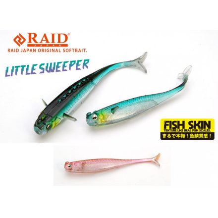 RAID LITTLE SWEEPER FISH SKIN 3" 7.6cm 080 Clear Wakasagi