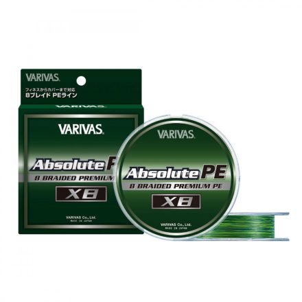 VARIVAS ABSOLUTE PREMIUM PE X8 150m #0.8 0.148mm 16lb Marking Green