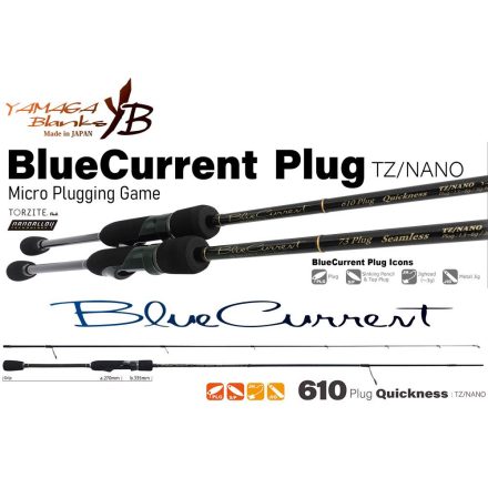 YAMAGA BLUE CURRENT 610PLUG QUICKNESS TZ-NANO 2.10m 1.5-5gr Fuji Titanium Torzite