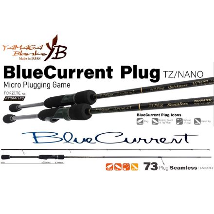 YAMAGA BLUE CURRENT 73PLUG SEAMLESS TZ-NANO 2.22m 1.5-6gr Fuji Titanium Torzite