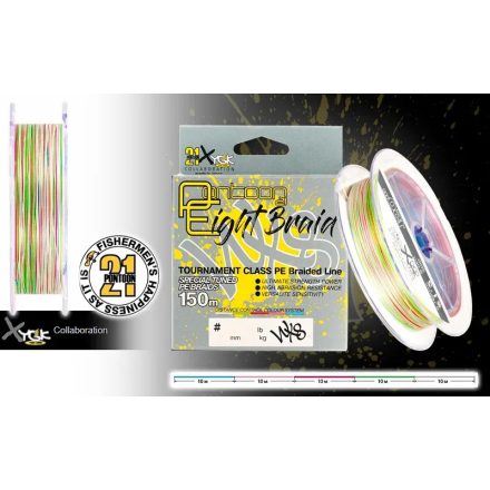 Pontoon 21 Eight Braid New PE #0.4 (0,104 mm) 7Lb (3,2 kg) 150m Multicolor